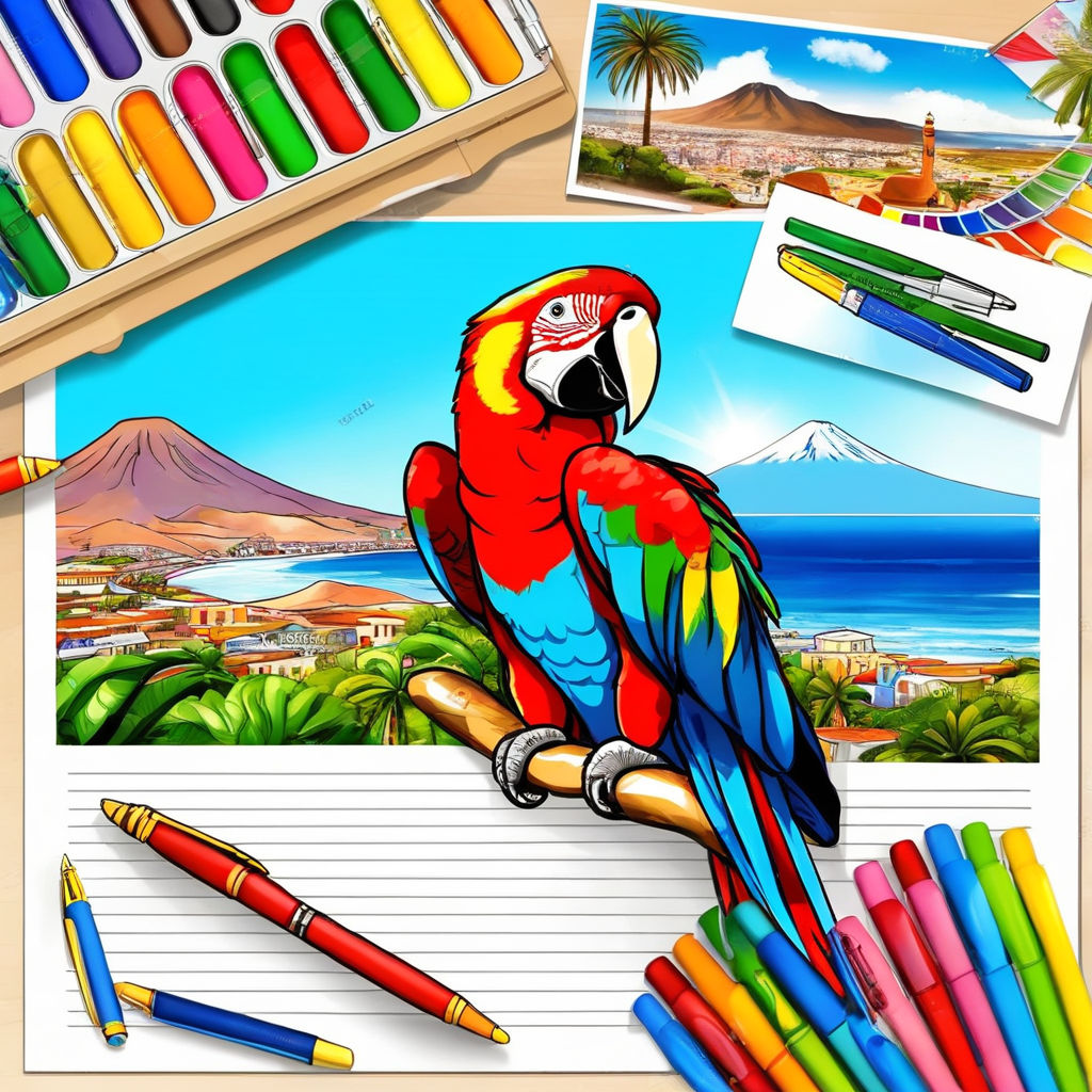 Little Cute Parrot Sits On The Tree Branch And Smiles Stock Illustration -  Download Image Now - iStock