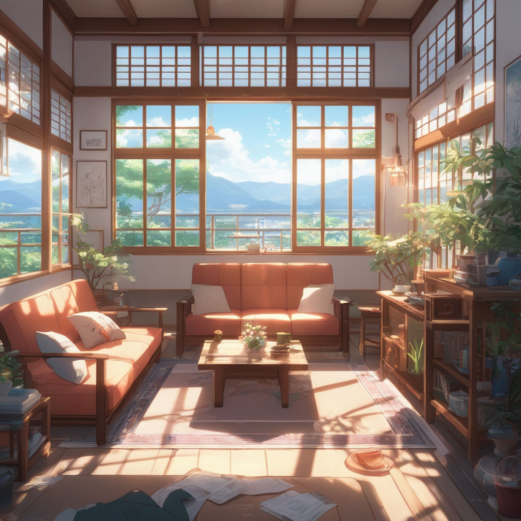 HD wallpaper: Anime, Original, Living Room | Wallpaper Flare