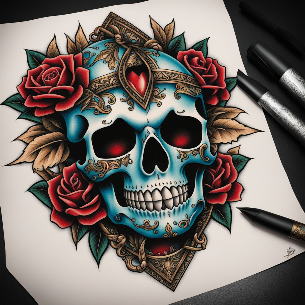 Skull Tattoo Flash | templepainter