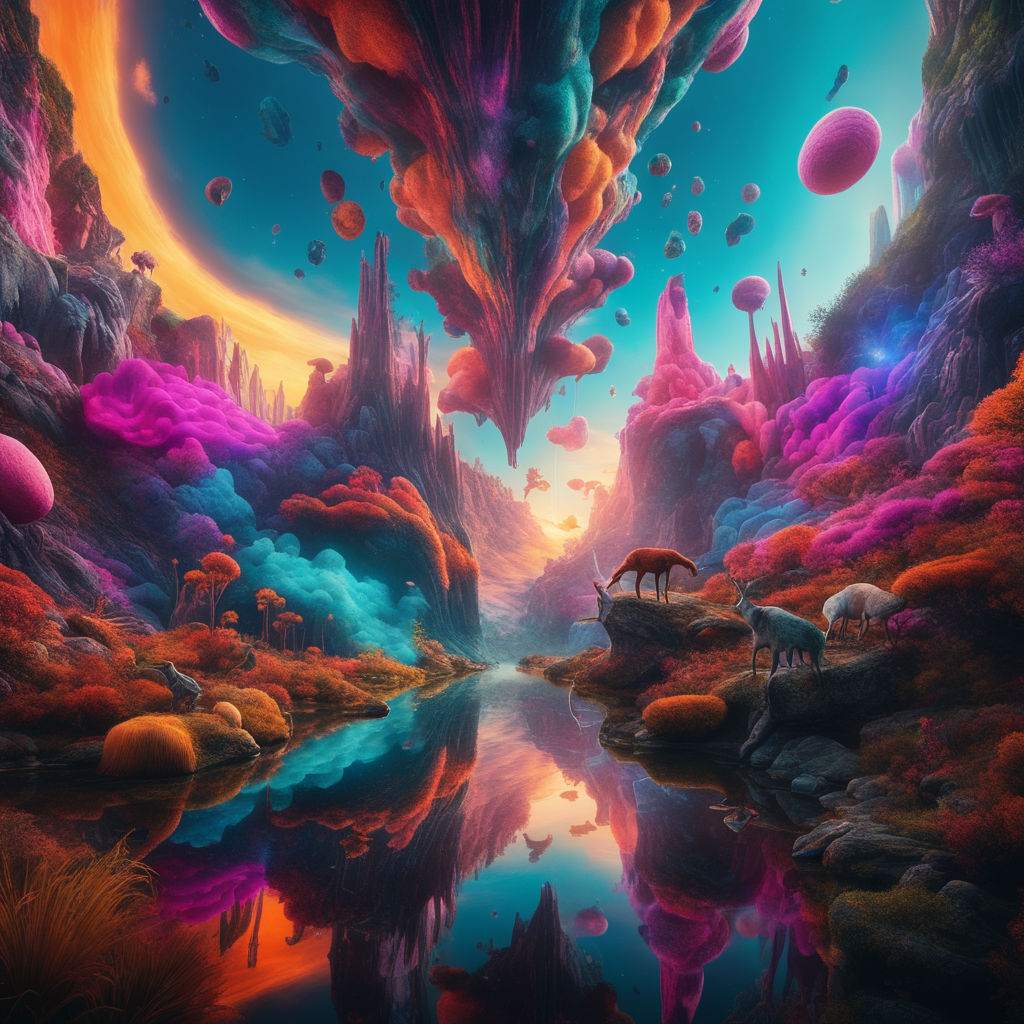 Download Image Weirdcore's trippy surreal digital landscape