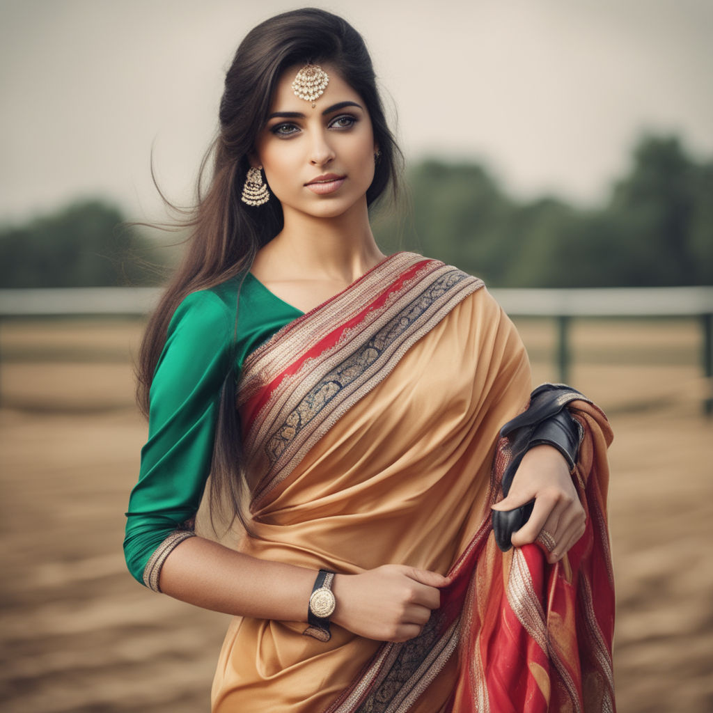 woman in sari - Playground