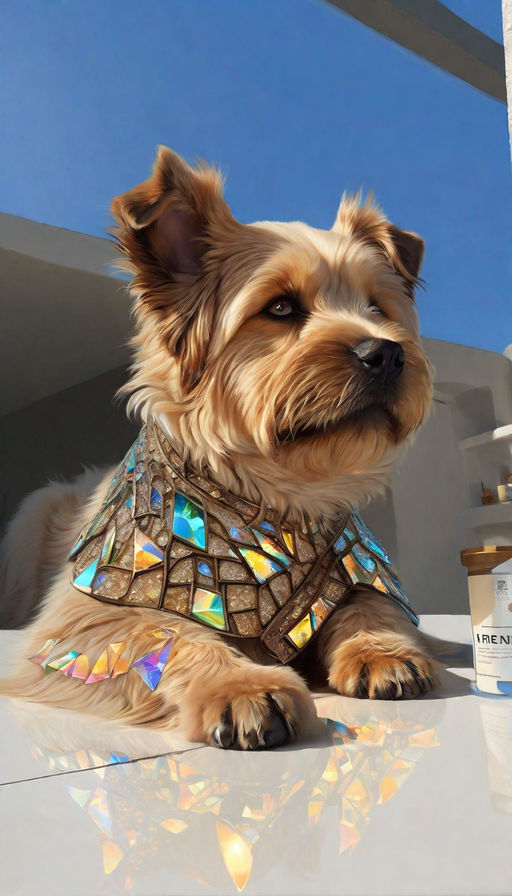A puppy in a Louis Vuitton dress - Playground