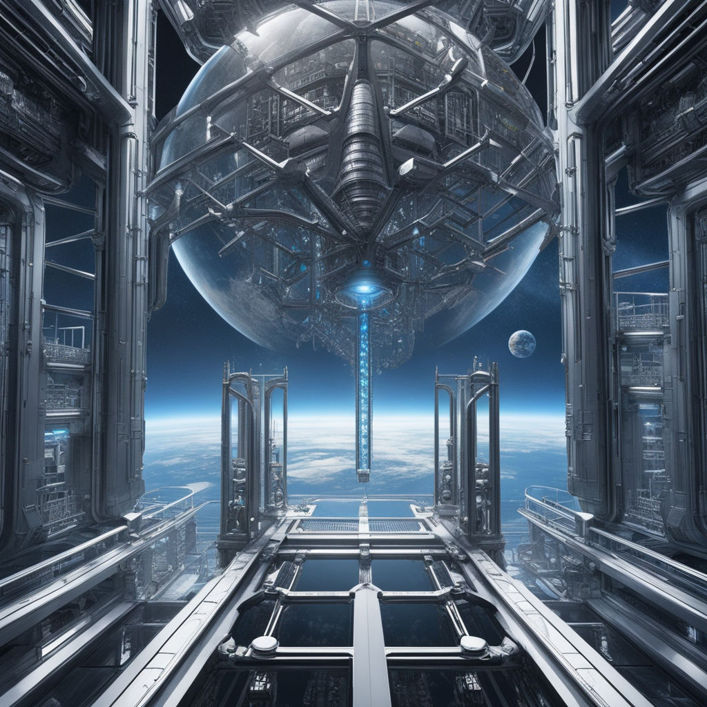 Futuristic Prison Space Station