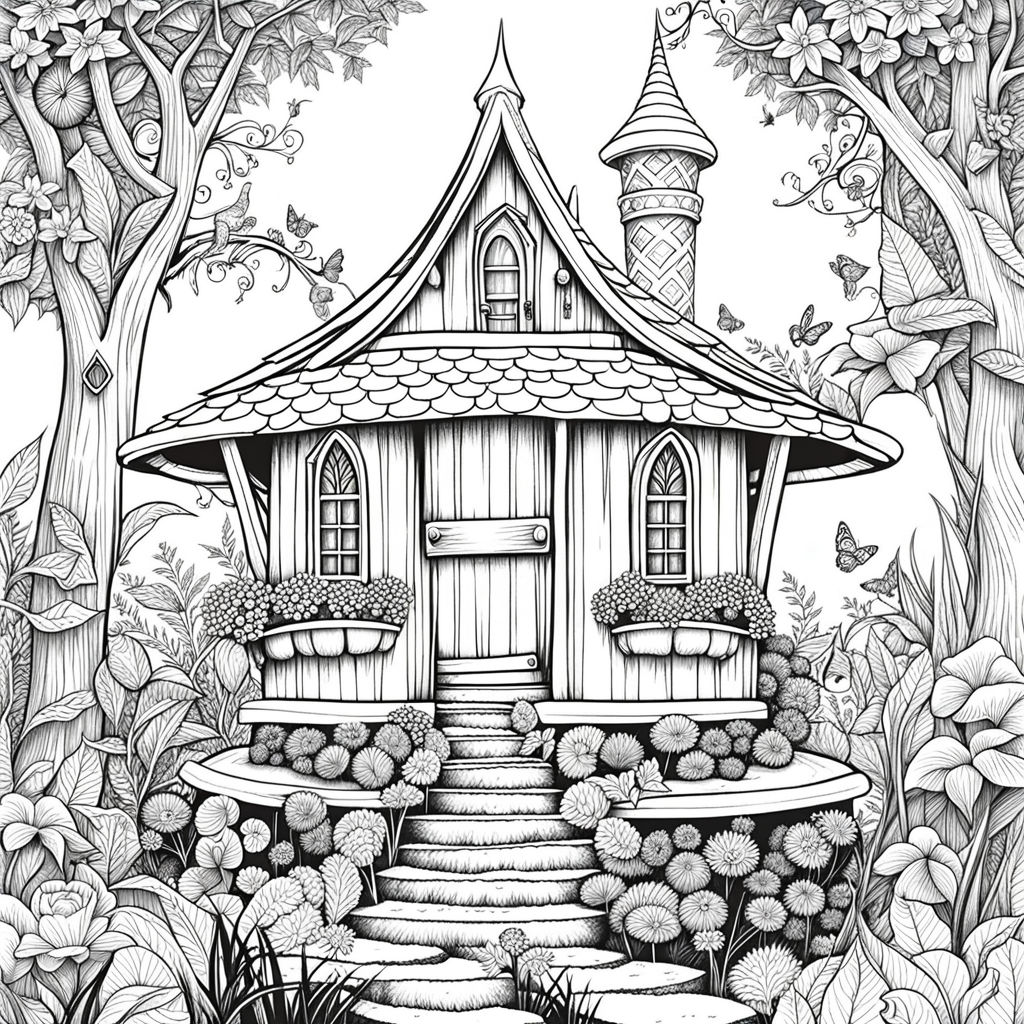 Beauties in Fairyland Coloring Book: Enchanted Forest Fairies Coloring Book for Adults Mystical Fairy Homes Fantasy Coloring Book Coloring Books Fairy Forest Dream Flower Fairies Coloring Book [Book]