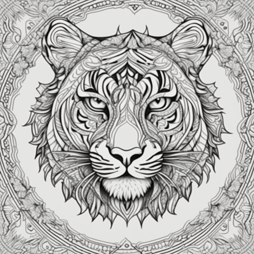 tiger mandala coloring pages