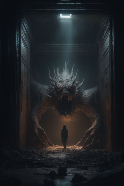 photorealistic fantasy concept art of nightmare horror