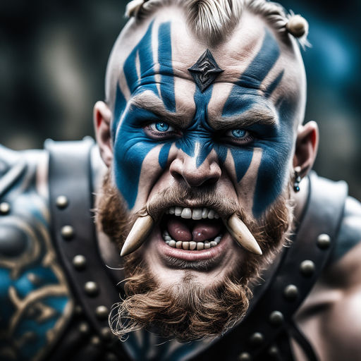 viking warrior face paint