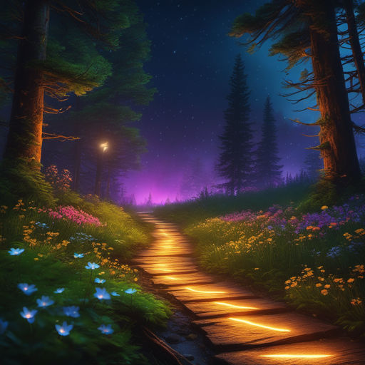 forest at night background