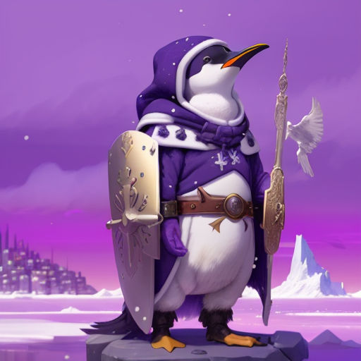 majestic emperor penguin