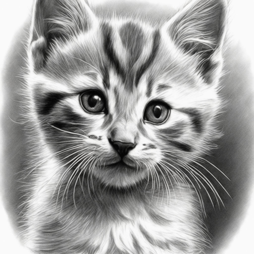 Cat, Pencil Sketch - Arthub.ai