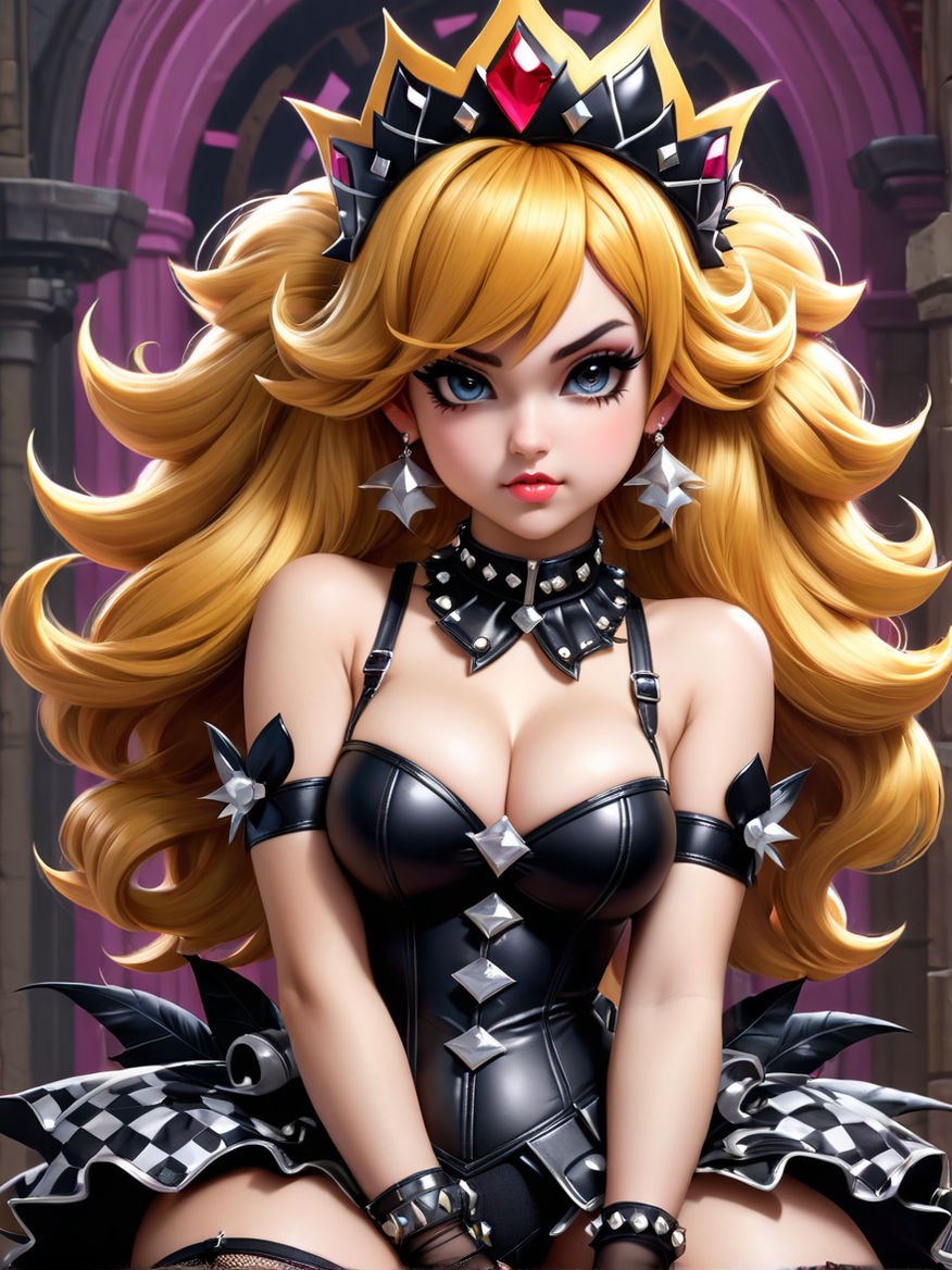 Princess Peach 3D Anime Lingerie Bra Underwear Cleavage Elbow