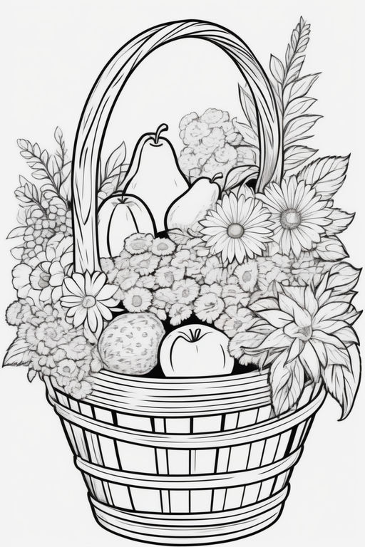 Pink Flower, Basket, Drawing, Wicker, Cots, Video, Animation, Basketball  transparent background PNG clipart | HiClipart