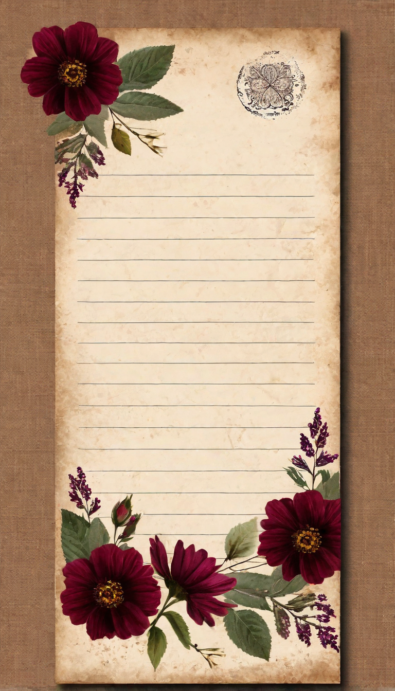 Elegant vintage stationery paper