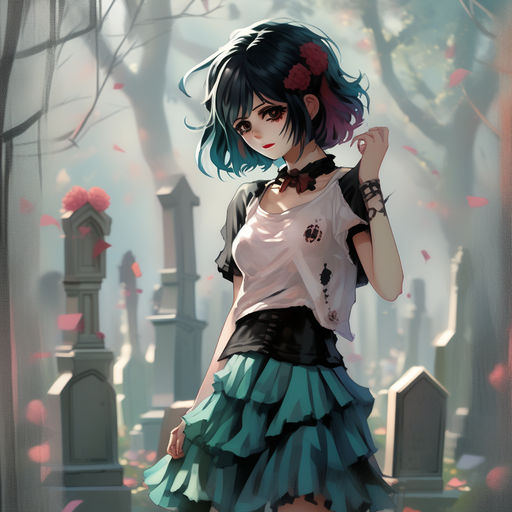 anime style goth girl - Playground