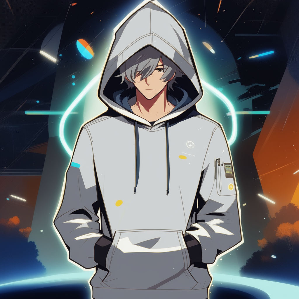 impure-owl787: A full body of Naruto Anime wearing hoodie Black and Yellow  background