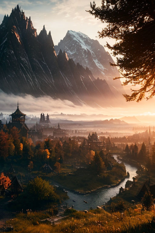 middle earth landscape wallpaper