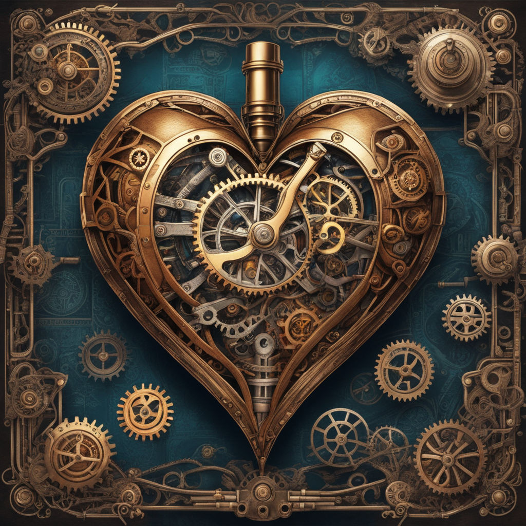 clockwork heart drawing