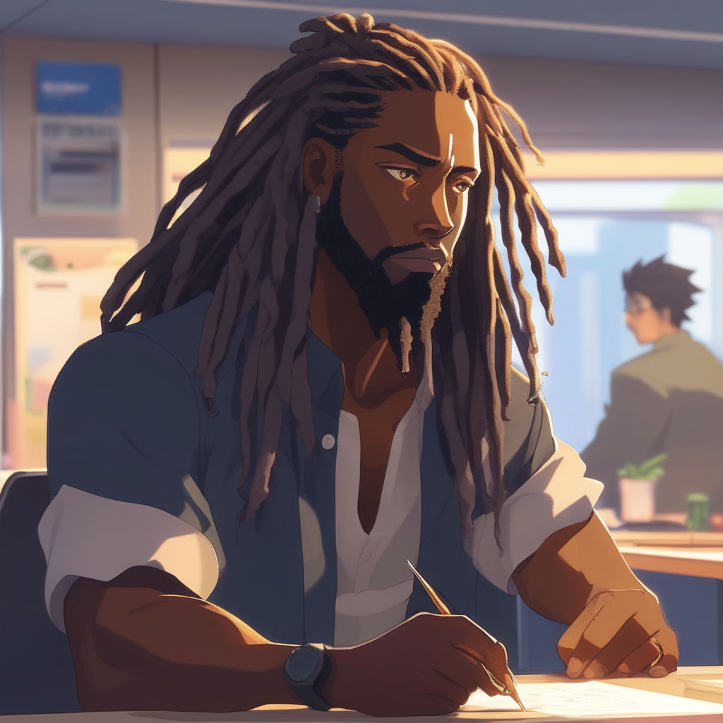 Black Anime Characters With Dreads Png Transparent PNG - 1000x1000 - Free  Download on NicePNG