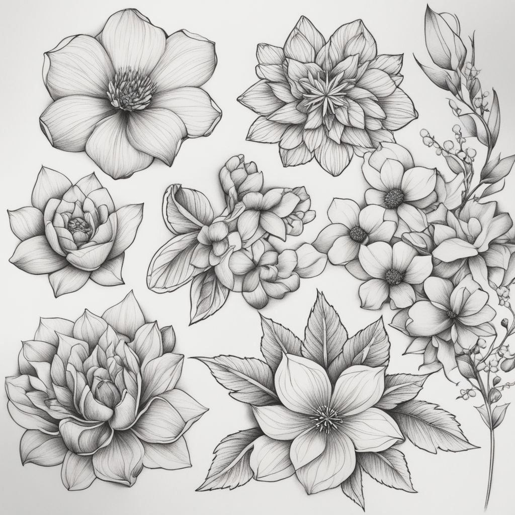 Elegant Rose Flower Tattoo Design - Tattoos Designs