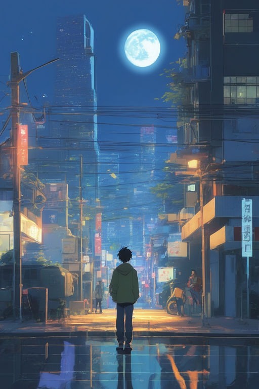 Anime, aesthetic, blue, music, HD phone wallpaper | Peakpx