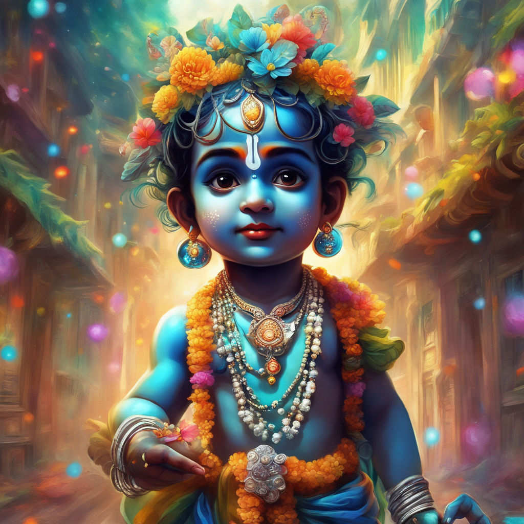 hindu god baby krishna wallpaper