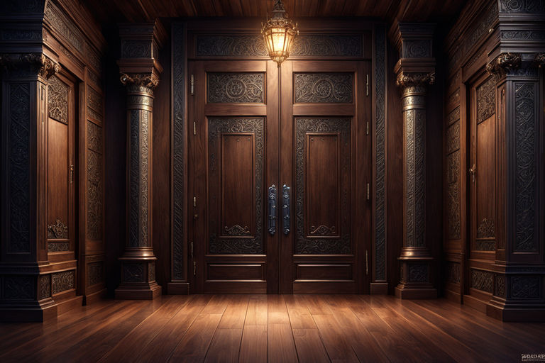 3 Wooden Castle Doors - Graphics