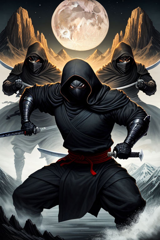 Artistic depiction of a hip hop ninja pirate character