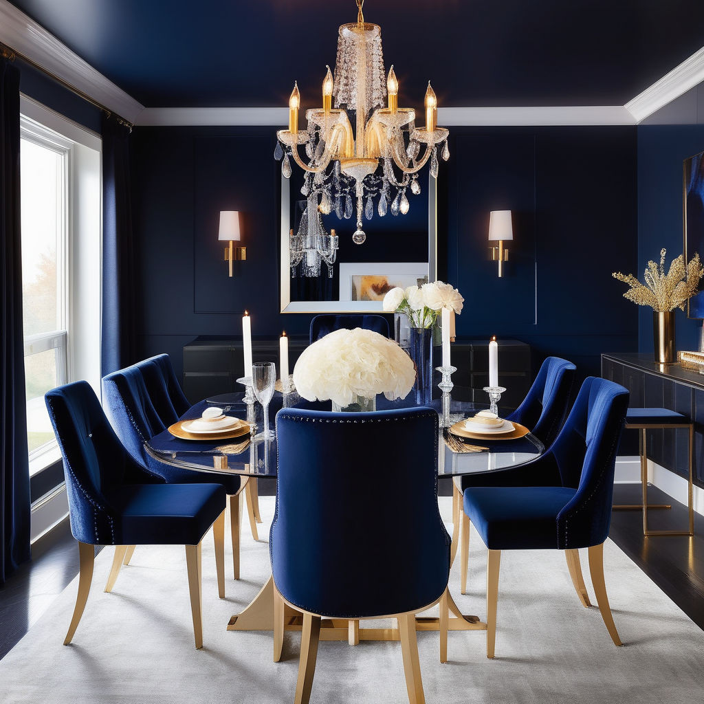 Royal Blue Dining Chairs Design Ideas