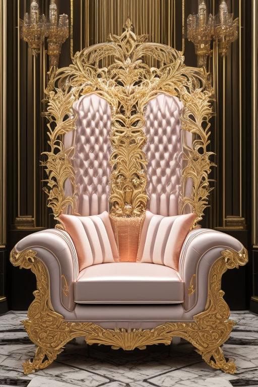 King / Queen Luxury Pearl Throne Chair