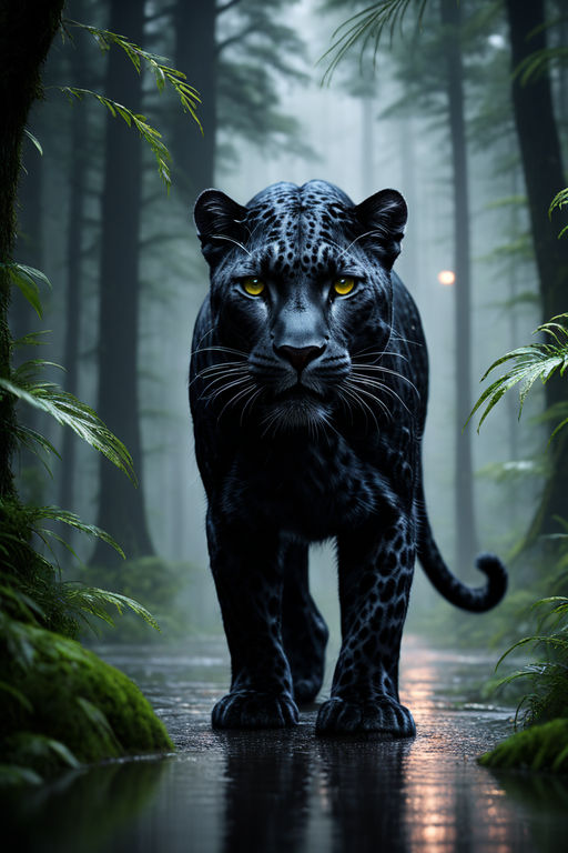 black jaguar roaring