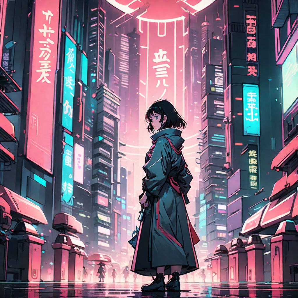 Anime Cyberpunk Cat Girl - KillerKittenDesigns - Digital Art, Fantasy &  Mythology, Fantasy Men & Women, Females - ArtPal
