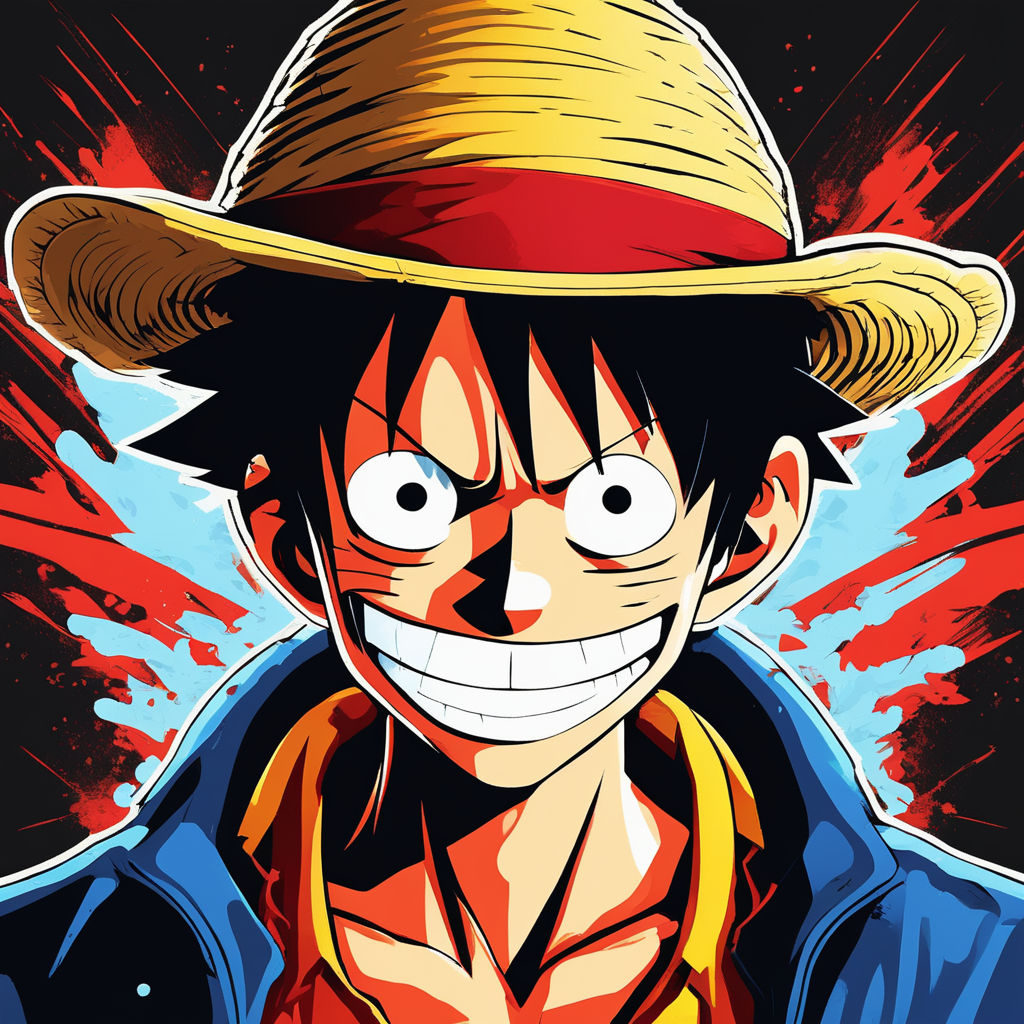 39/100) Monkey D. Luffy  One piece drawing, Album artwork cover