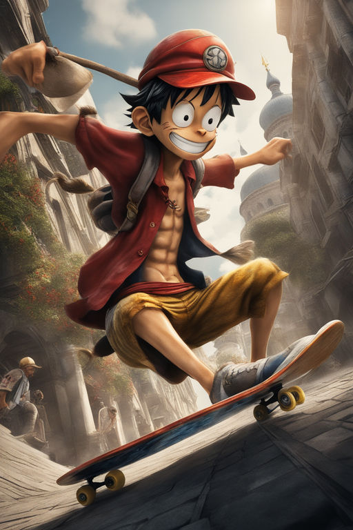 Monkey D Luffy As a Real Person Frontlight FullHD Warm · Creative Fabrica