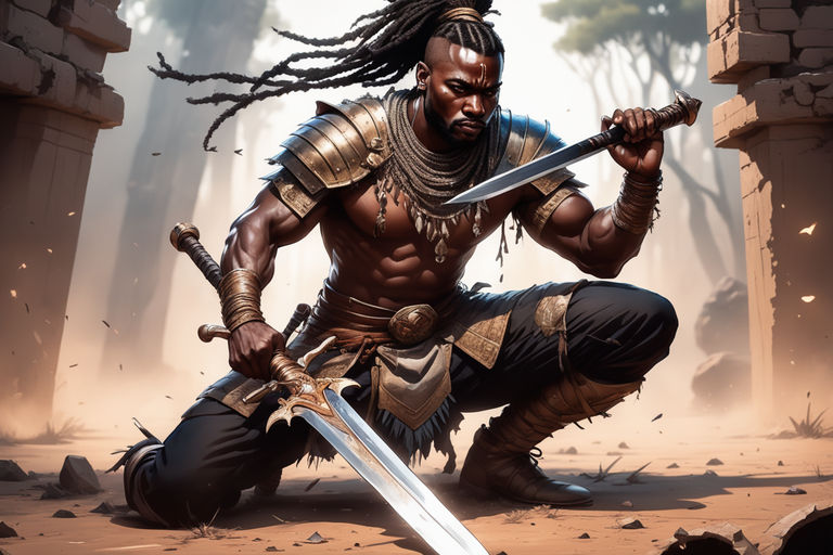 african warrior man