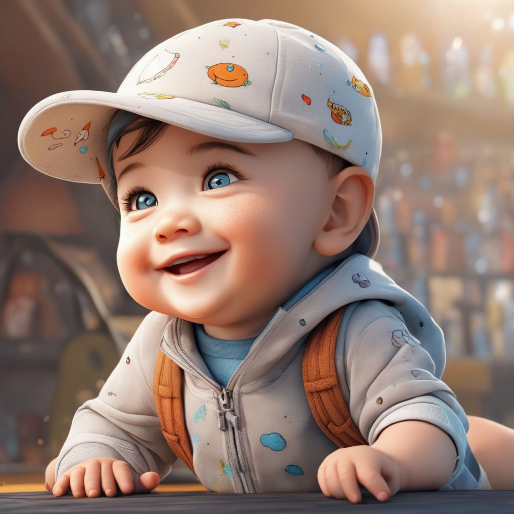 happy baby boy cartoon