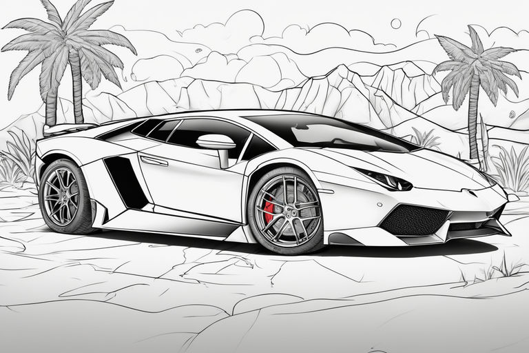 lamborghini aventador coloring pages