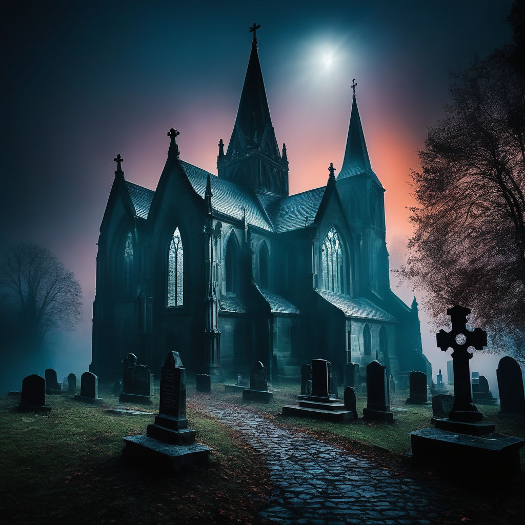 dark gothic cemetery