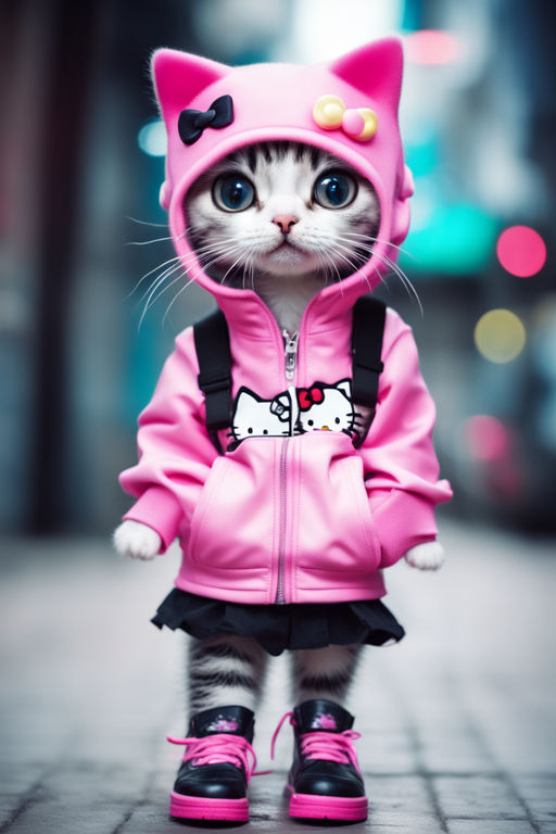 Cute Cat Statue Live Wallpaper: Pink Hoodie & Roblox Avatar - free download