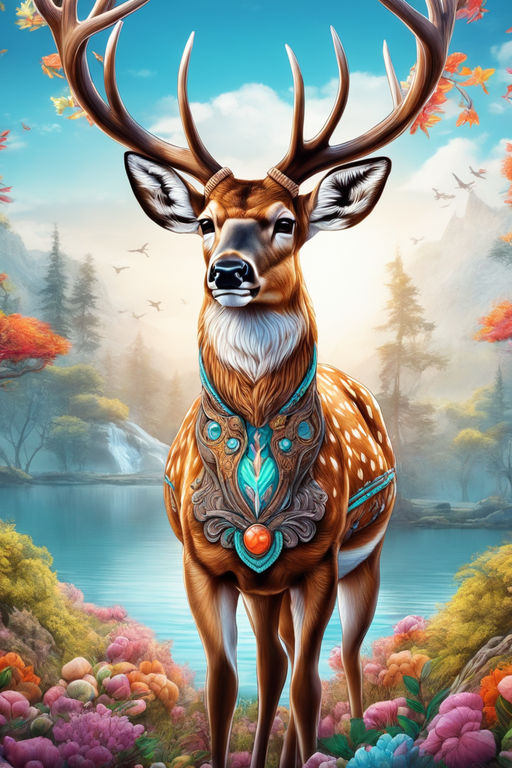 fantasy deer art