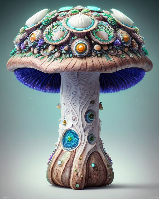 ArtStation - Weirdcore mushroom painting