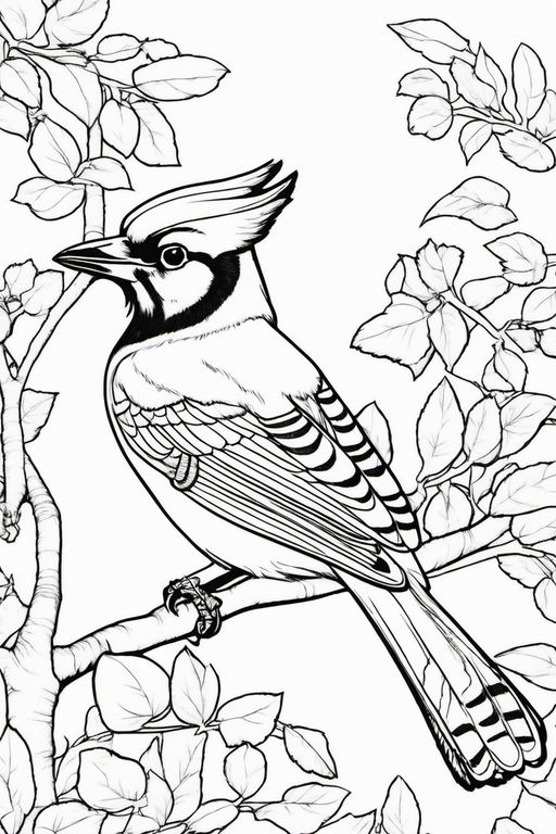 Blue Jay Coloring Page