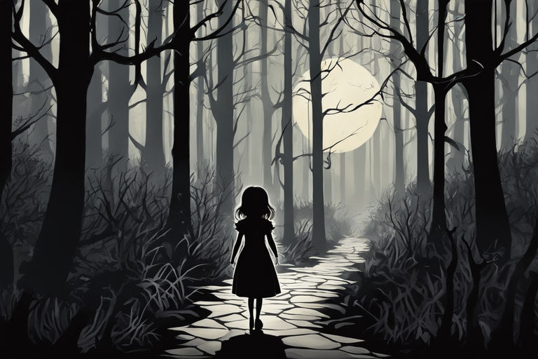 dark silhouette Anime girl - Playground