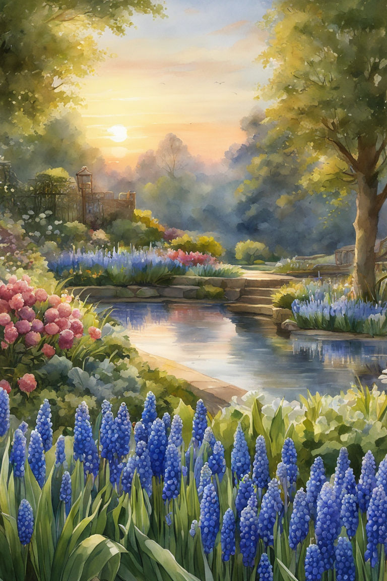 spring garden painting