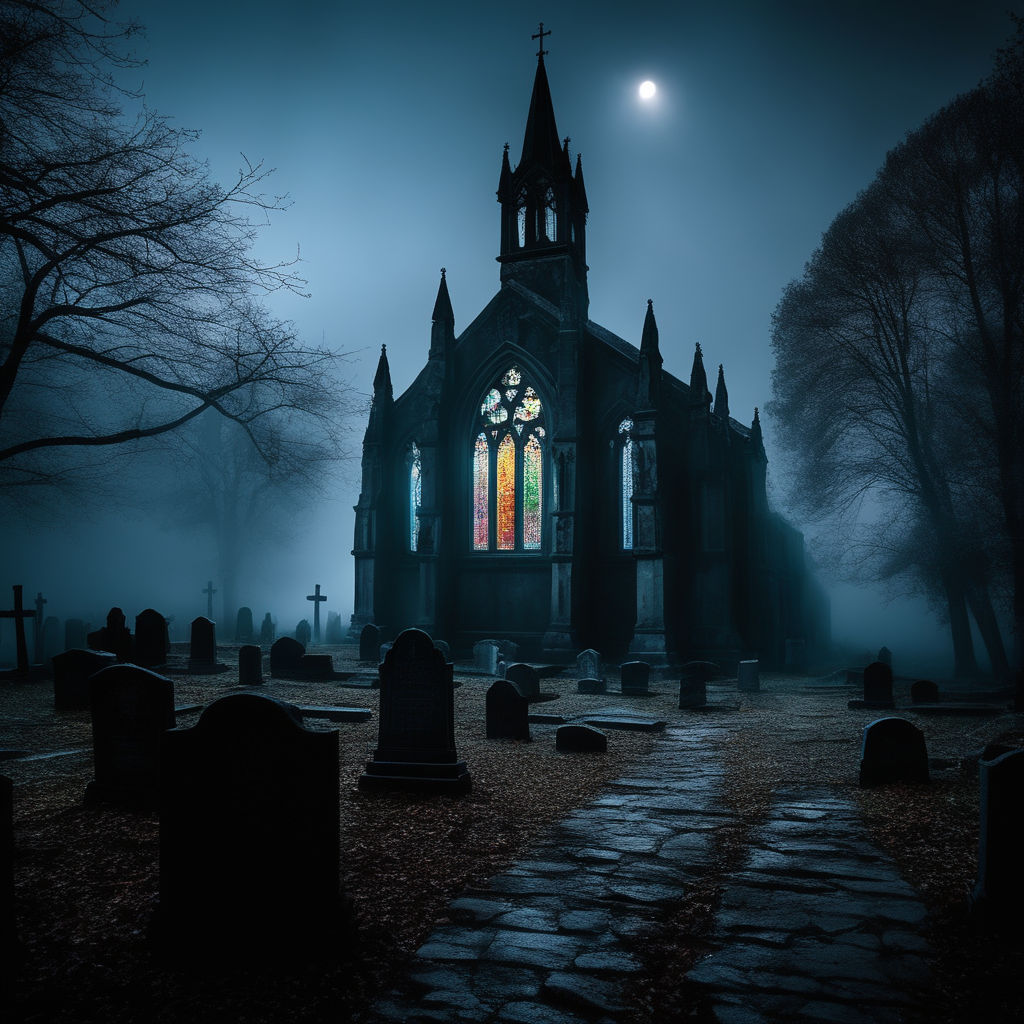 dark gothic cemetery