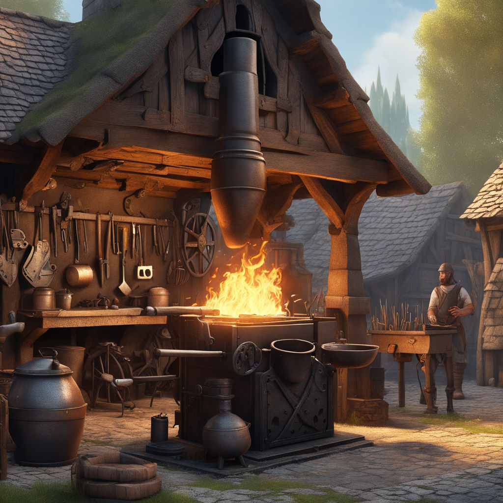 fantasy blacksmith shop