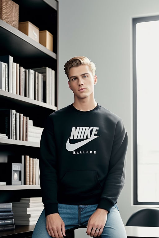 Nike Air Men's Fleece Crew-Neck Sweatshirt.