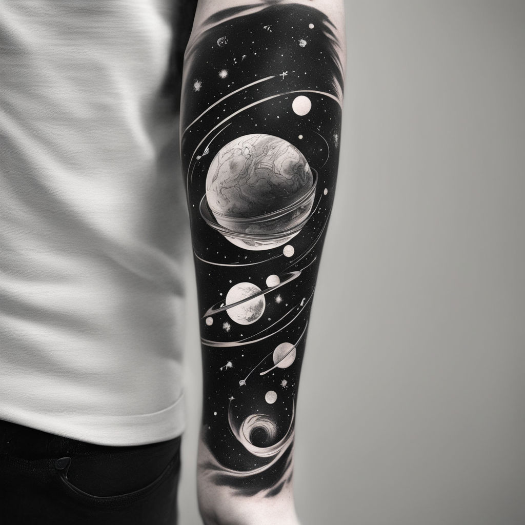 Universe tattoo 4k on Craiyon