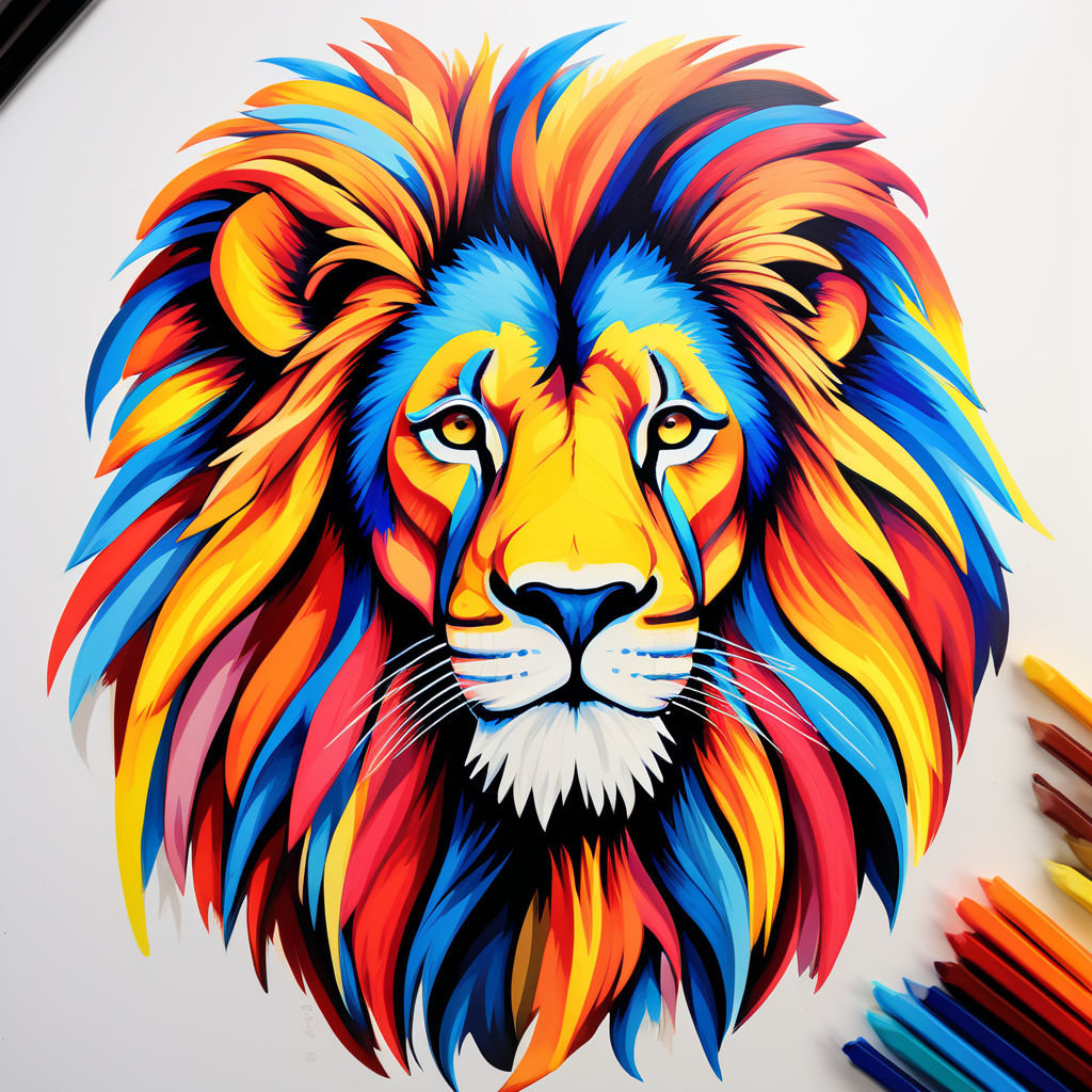 Drawing a Lion with Coloured Pencils — Steemit