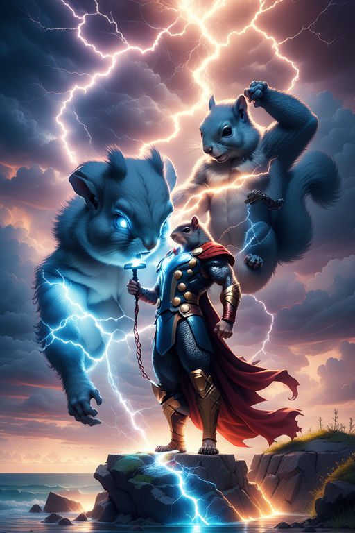 Thor lutando contra Zeus - Playground
