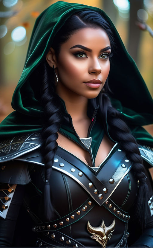 Gorgeous wizard looking like Kylie Bunbury and gal Gadot and